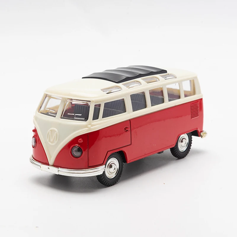 1:32 Legierung Diecast Vintage Mini Bus Van Auto Modell Klassische Zurückziehen Auto Miniatur Fahrzeug Replik Für Sammlung Geschenk für Kinder – Detail 4