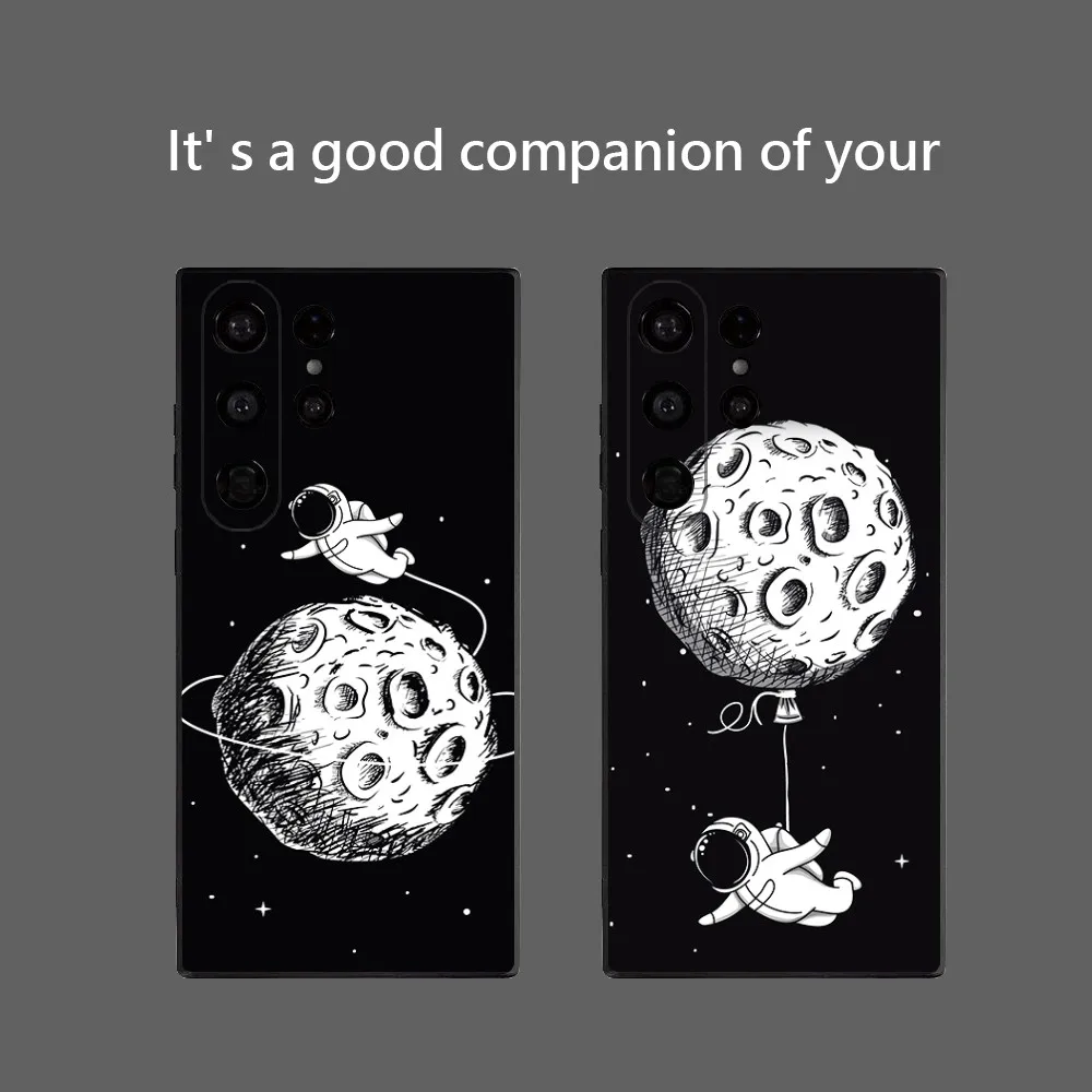 우주 비행사 디자인 소프트 실리콘 전화 케이스 이미지