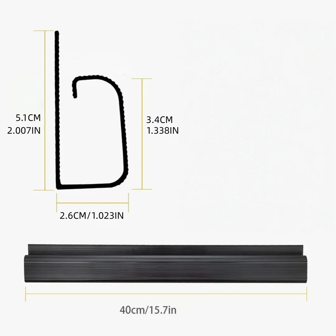 1pc PVC Desk Cable Tray Under Desk Cable Management Channel Cord Hider No Drilling Installation Wire Organizer​​