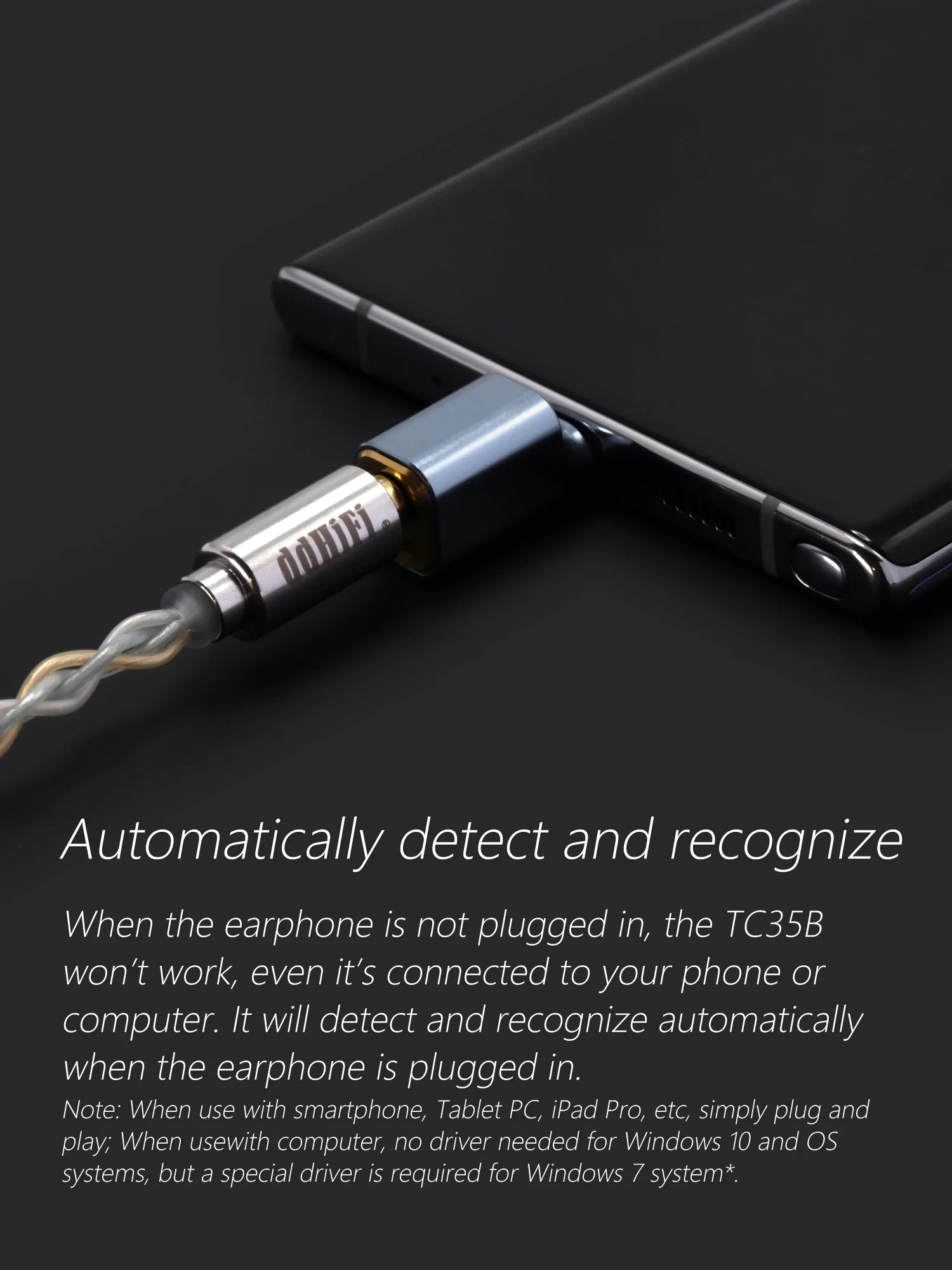 DD ddHiFi TC35i TC35B Pencahayaan TYPE-C ke Kabel Audio Adaptor 3.5mm untuk Ponsel iOS Android