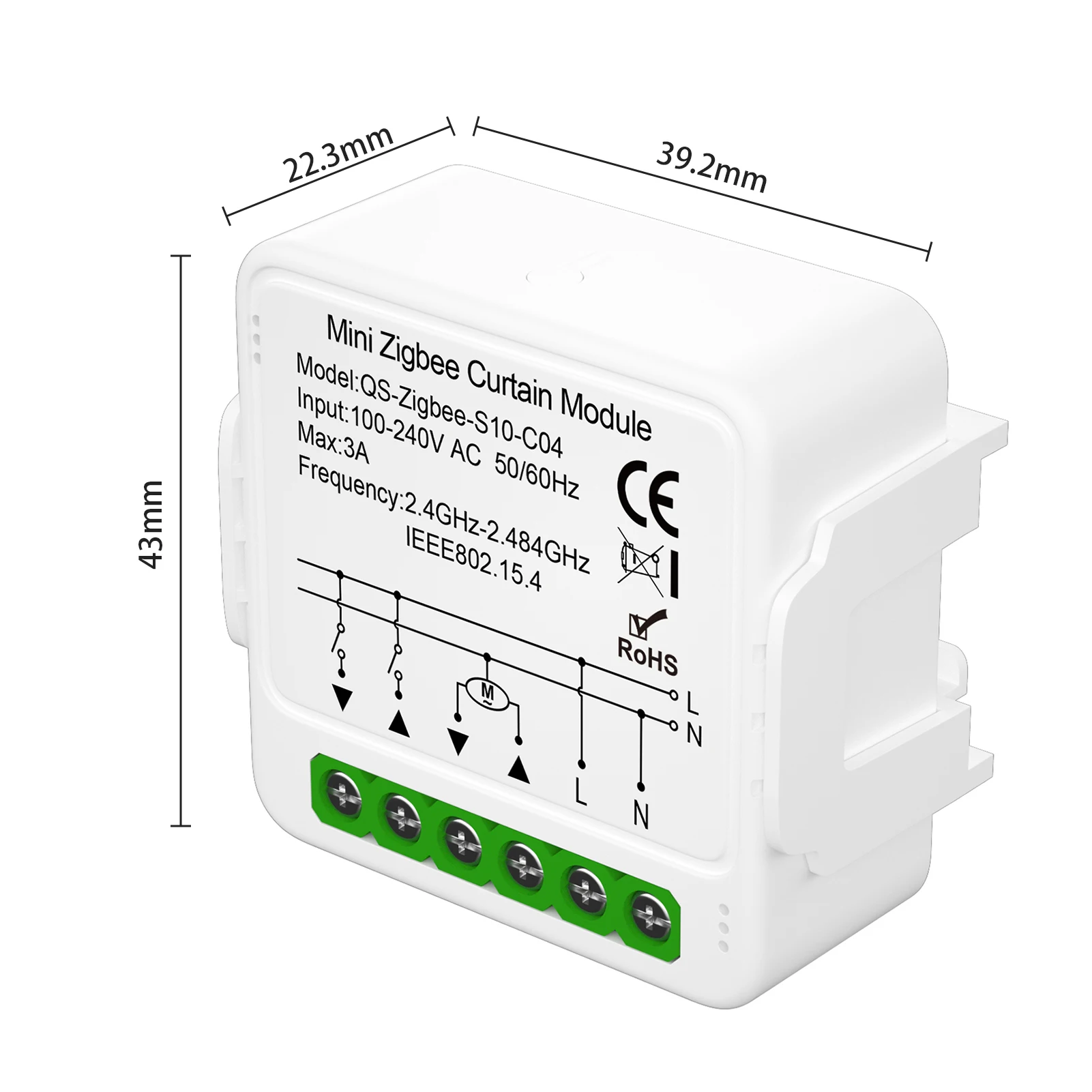Tuya Zigbee/Wife Smart Curtain Switch Module Home Intelligent Appliance Curtain Blind Roller Shutters App Control Timer