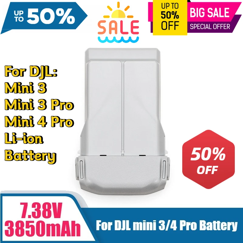 

3850mAh Rechargeable Batteries Suitable for DJI Mini 3/Mini 3 Pro/Mini 4 Pro Drone Batteries