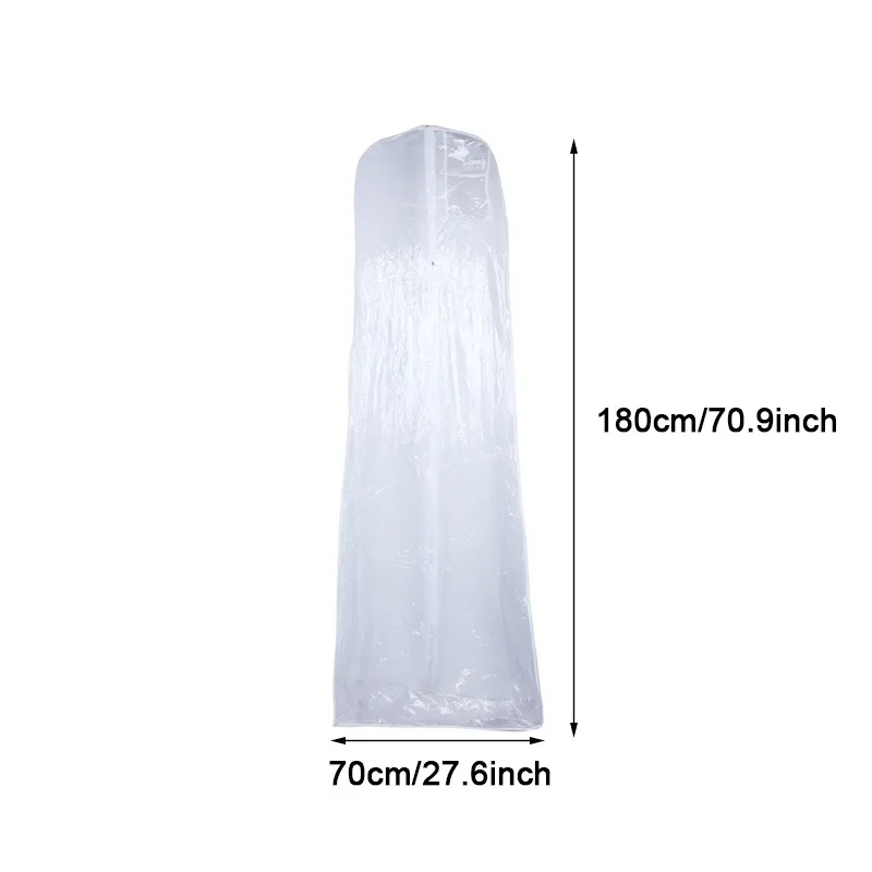 Water Dust Proof Cover PVC For Ceremonial Dress Hanging Organizers Transparent Women Robe Wedding Dress Clothes Storage Bag