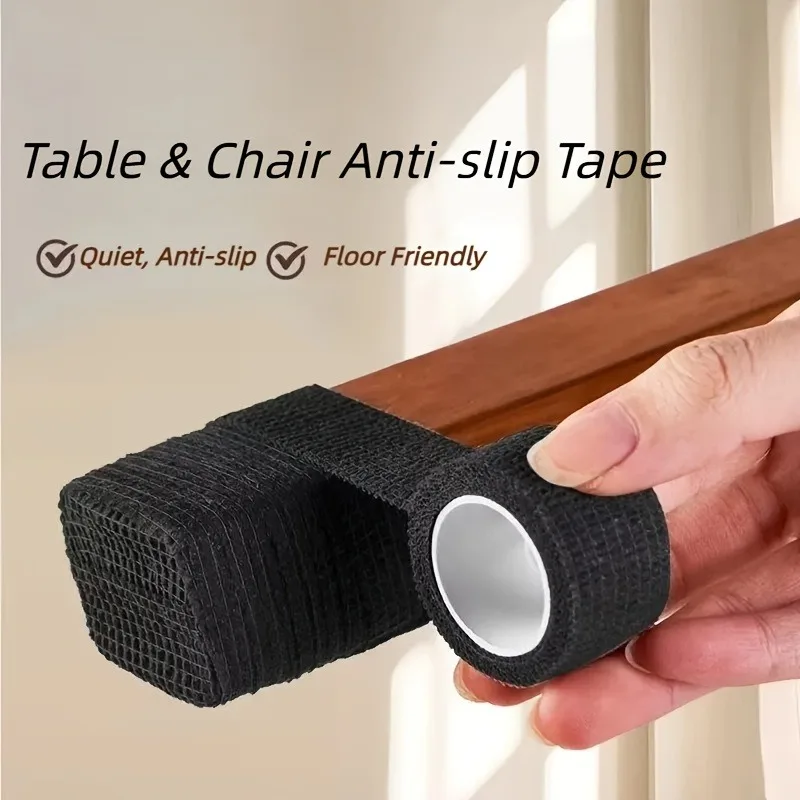 Furniture table and chair feet non-slip mute tape,4 meters x 3 rolls (12 meters in total) to protect the floor, back to school