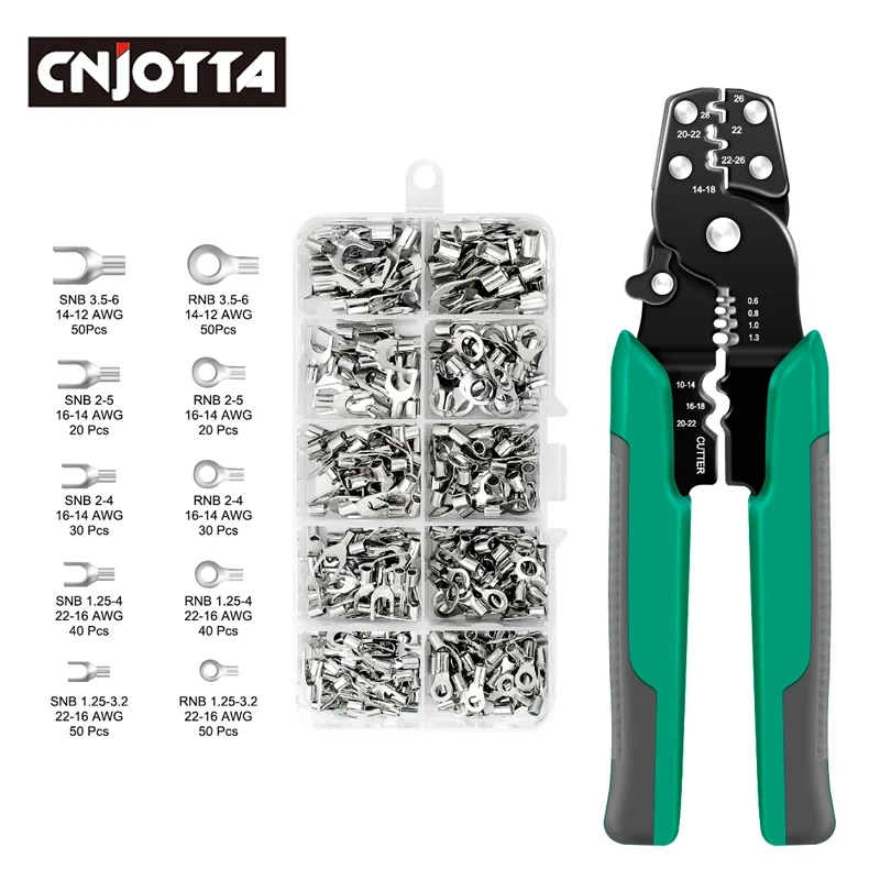 

Crimping Plier With Boxed Cold Pressed Terminal,U O Shaped ,Wire Connector 0.5-4mm Square Terminals