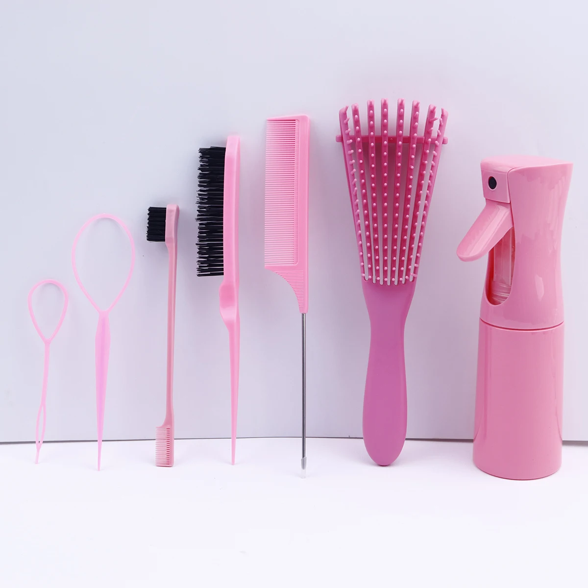 7pcs/set hairdressing tool set,with 200ml spray bottle,easy hair care,suitable for family and salon,Special for real hair wigs