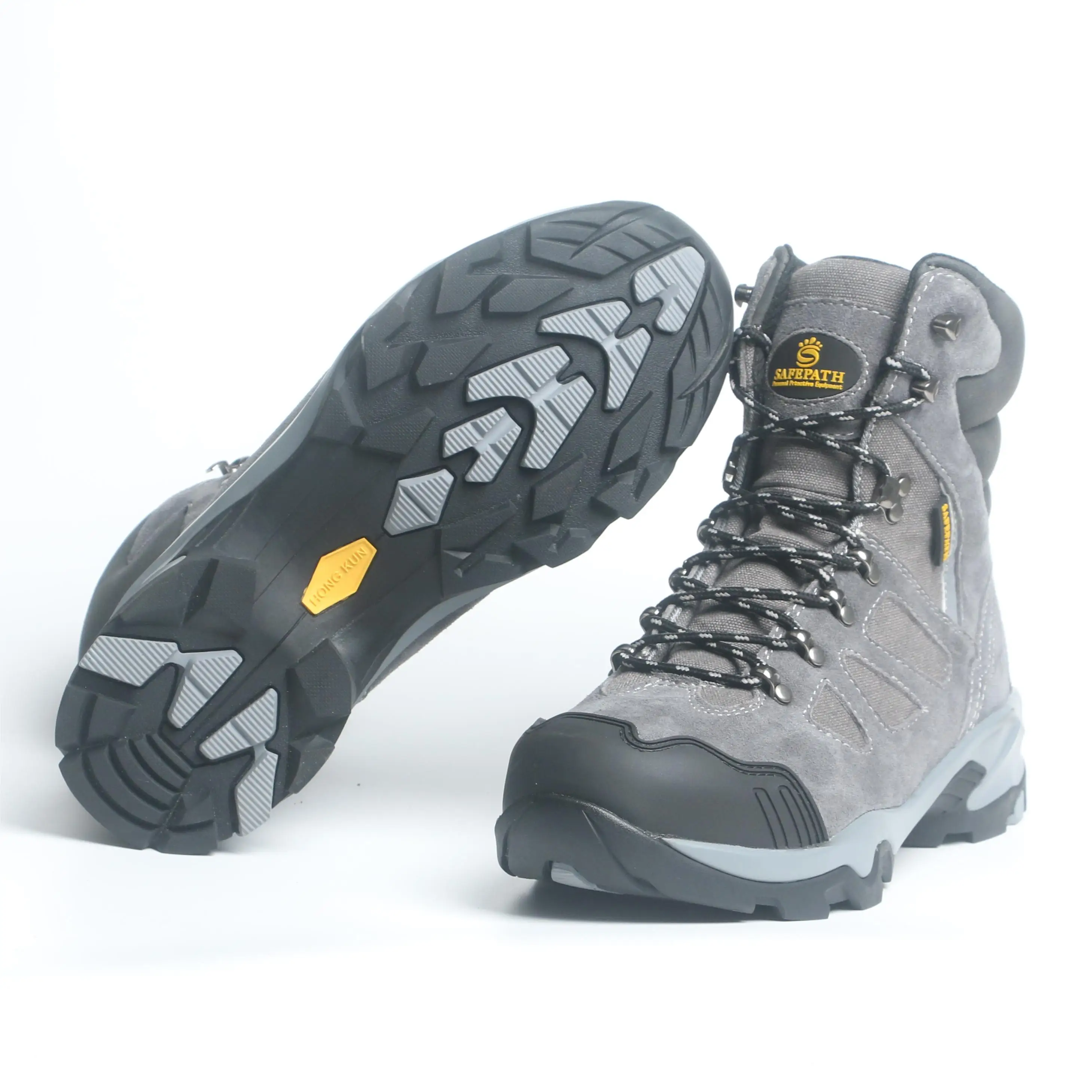 Factory Supply Leather Safety Shoes Rubber Sole Waterproof No-slip Steel Toe Anti-Puncture Woman Labor protection Shoes