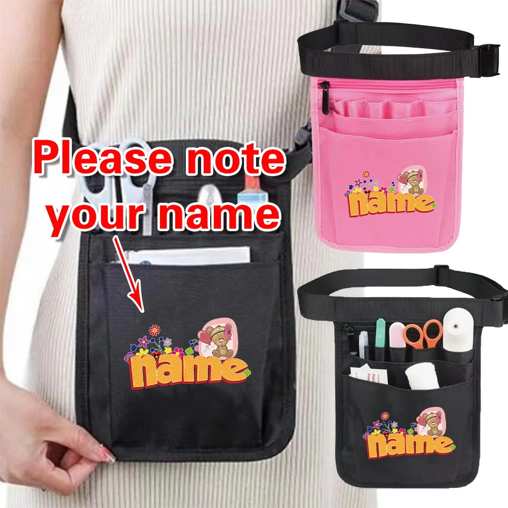 

Поясная сумка медсестры с индивидуальным именем, простой многофункциональный карман для инструментов, большая вместимость, портативный пакет для хранения медицинских принадлежностей