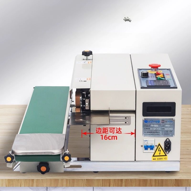 FR-900L deepened internal steel seal commercial automatic continuous sealing machine plastic bag food bag heat sealing machine