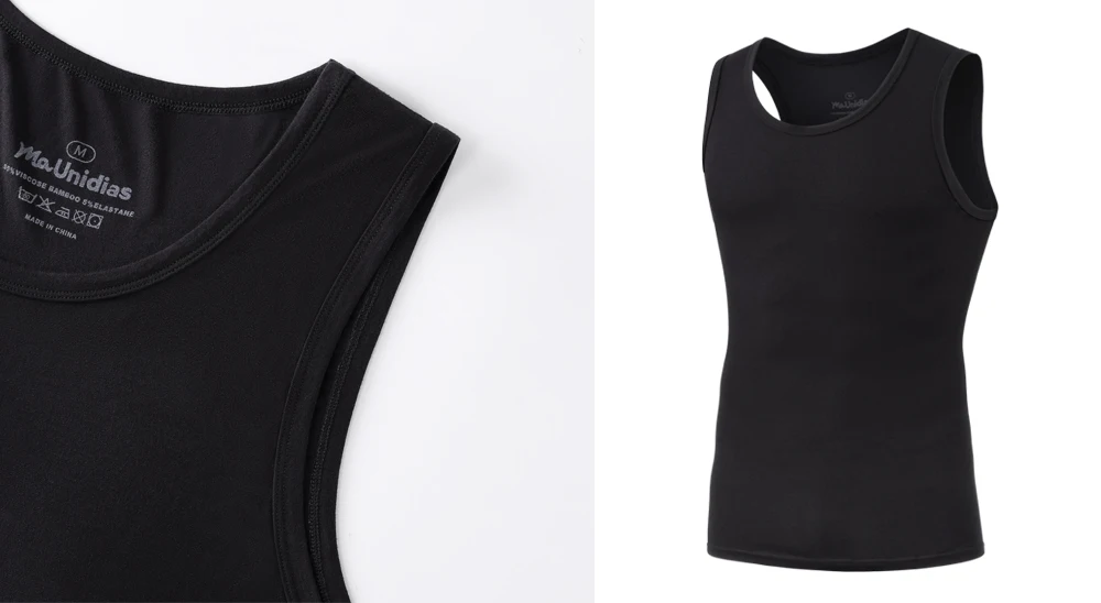Paquete de 4 camisetas sin mangas para hombre, de color liso, camisetas de manga corta para hombre, camisetas de fibra de bambú, camisetas sin mangas para hombre, ideales para usar debajo de la ropa o como prenda exterior.