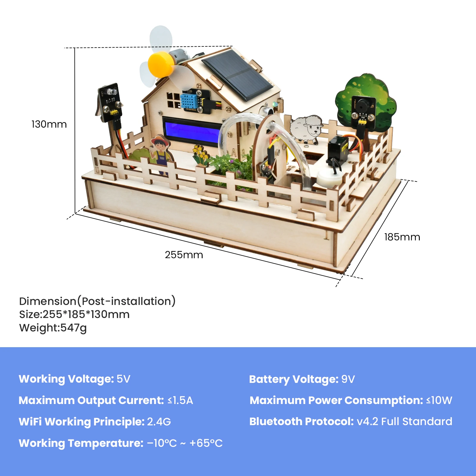 Kidsbits Keyestudio ESP32 Smart Farm IOT Starter Kit For Arduino ESP32 DIY Electronic Kit For Scratch 3.0 Graphical Programming