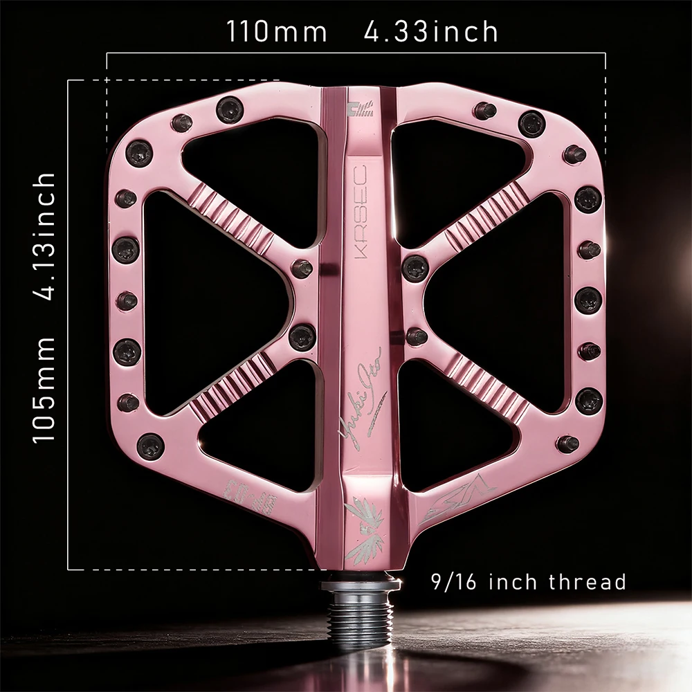 KRSEC CNC 3 محامل دواسات الدراجة خفيفة BMX الجبلية الطريق دواسات الدراجة عدم الانزلاق سبائك الألومنيوم أجزاء الدراجة الجبلية