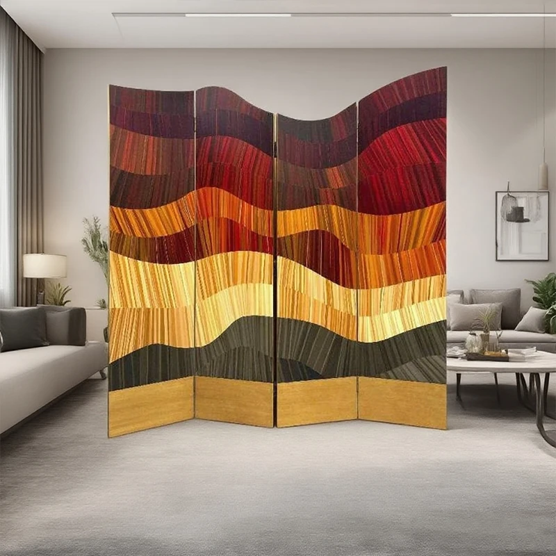 Hand Drawn Lacquer Painting Indoor Office Home Commercial Screen Partition