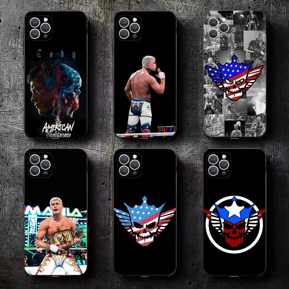 Cody Rhodes  Phone Case For iPhone 16,15,14,13,12,11,Plus,Pro Max,XS,X,XR,SE,Mini,8,7 Soft Silicone Black Cover