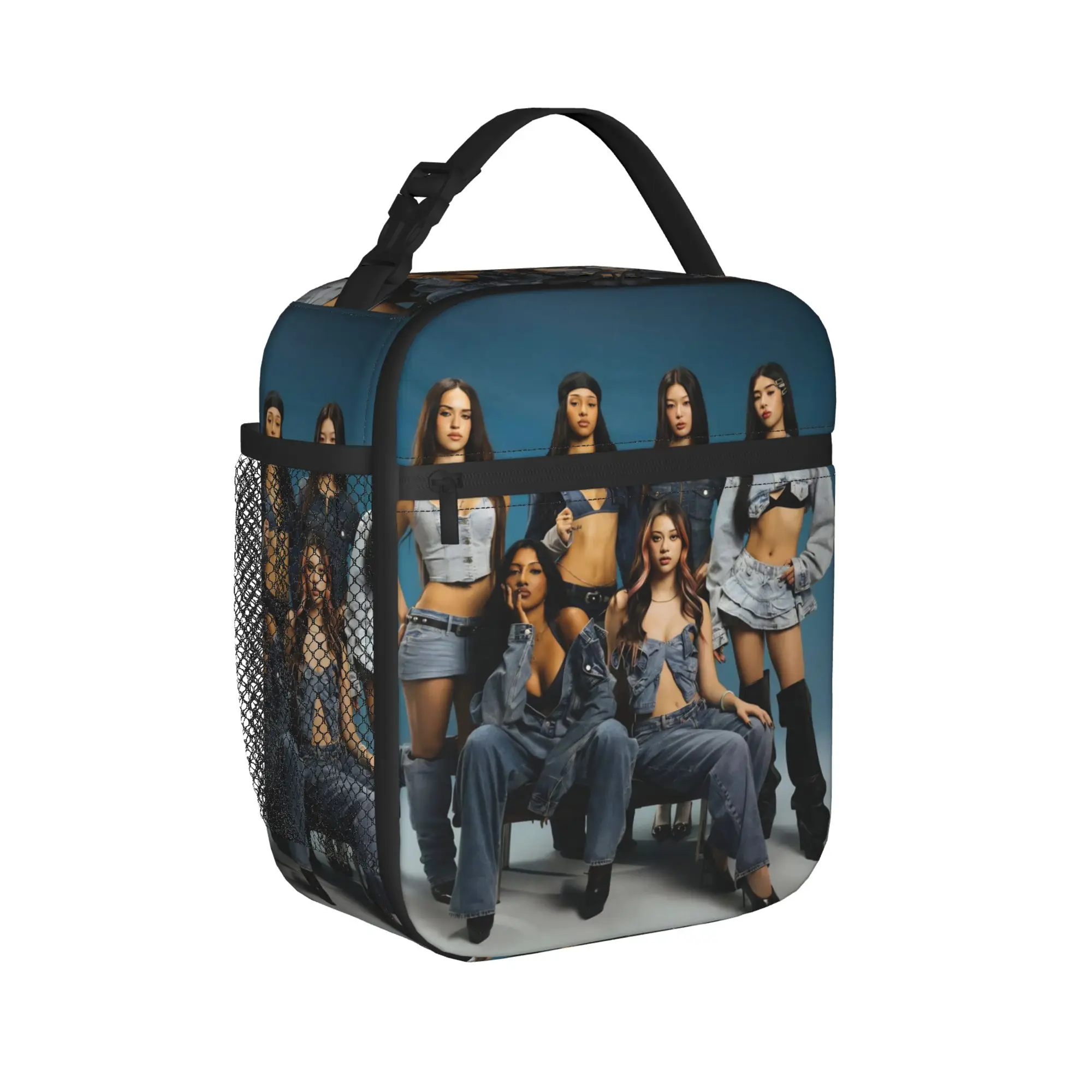Katseye Music Girl Group Lunch Bag  Leisure Lunch Box Travel Convenient Tote Food Bags For Child Waterproof Graphic Cooler Bag