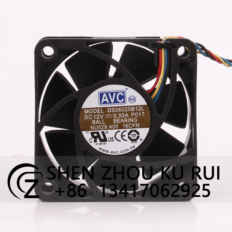 

DS06025B12L чехол вентилятор для AVC DS06025B12L 60x60x25 мм 12 В 6025 а 4-проводной ШИМ вентилятор инвертор сервер двойной шаровой Вентилятор охлаждения
