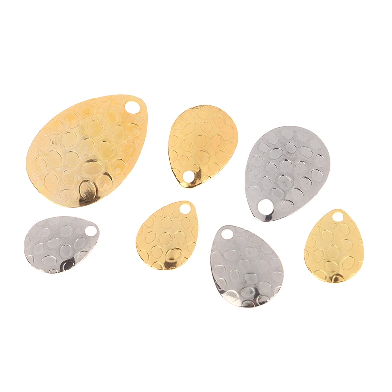 20Pcs Angeln Spinner Klingen Metall Waterdrops Form Löffel Plaice Für Tackle Handwerk Köder Werkzeug Locken DIY Harten Köder zubehör – Detail 8