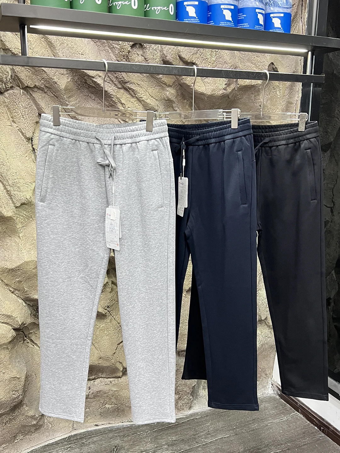 الرجال في الهواء الطلق محبوك تنفس البضائع السراويل جديد وصول الخريف 2025 ثلاثية الأبعاد الخياطة مستقيم الساق القطن البوليستر مزيج