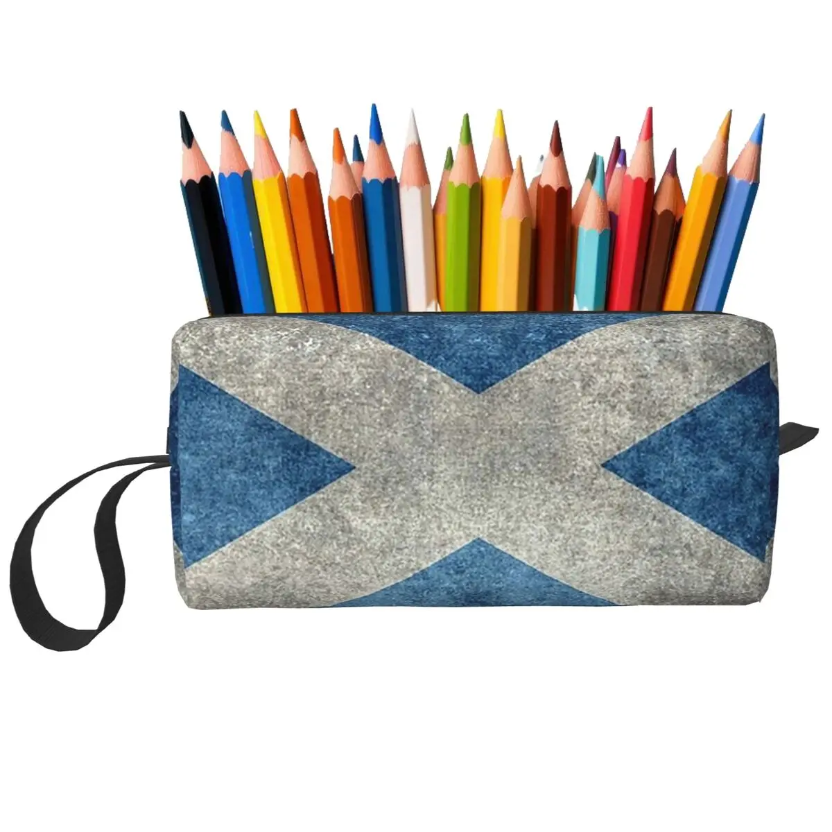 Flag Of Scotland - Grungy Vintage Version Makeup Bag Toiletry Cosmetic Bag for Women Beauty Travel Pencil Case