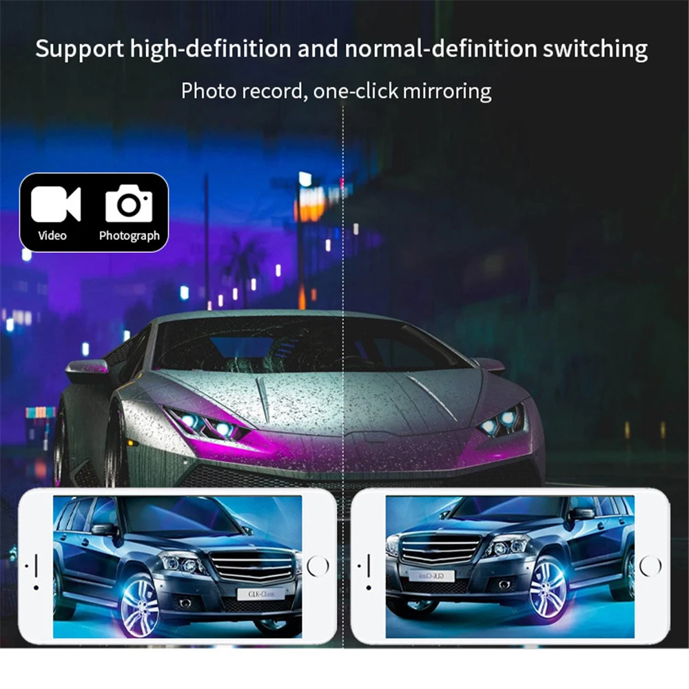 170 Wide Angle WiFi Car Rearview Camera HD Rear View Video Vehicle Backup Reverse Camera 4 LED Night Vision Parking Cam 12V