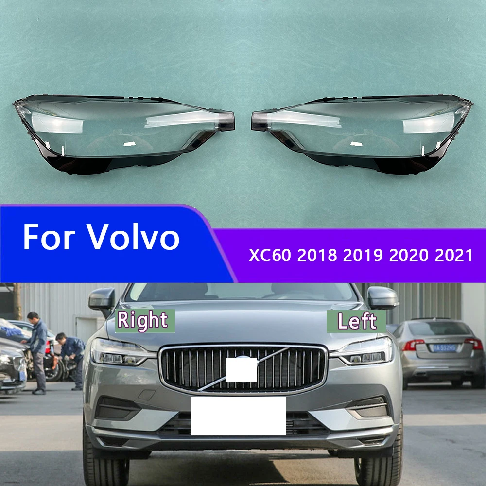 

Headlamp Housing Transparent Mask Cover For Volvo XC60 2018 2019 2020 2021 Headlight Shell Plexiglass Replace Original Lens