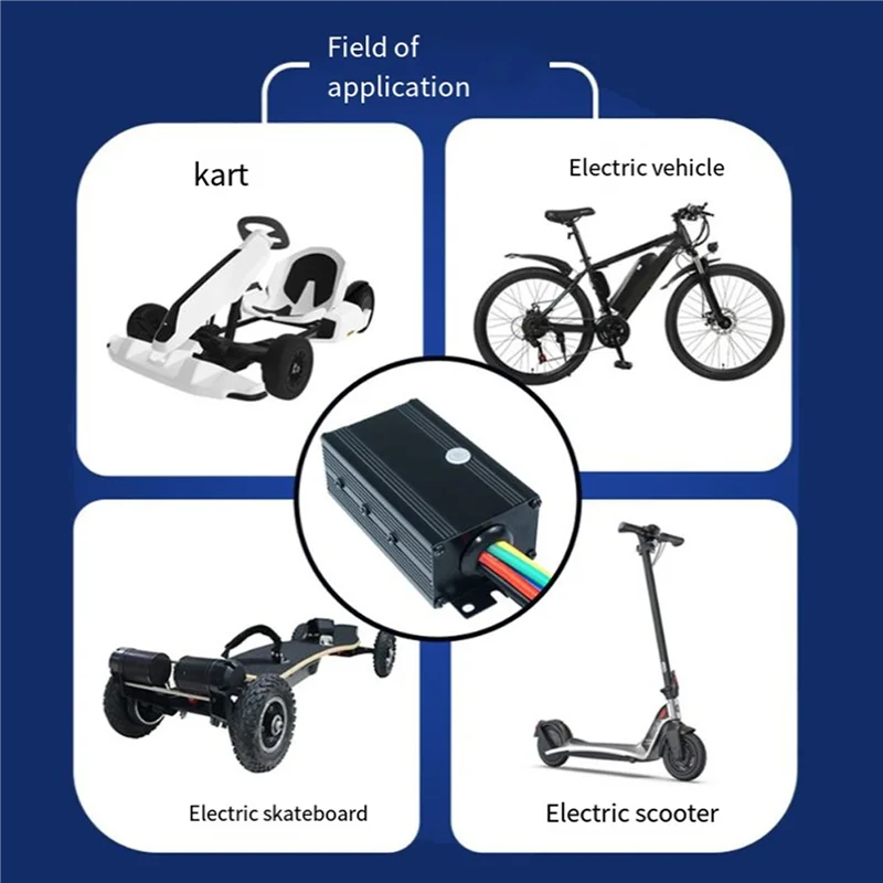 

4X Brushless Motor Controller 75100 FOC Single Drive ESC For Electric E-Bike Scooter 4-16S 50A 75V Speed Controller