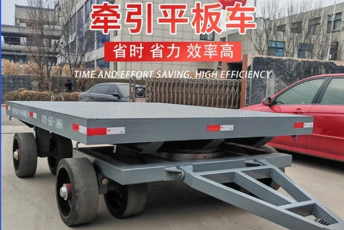 Traction Flatbed Trucks Spot Manufacturing Warehouse Workshop Cargo Handling Trucks Mobile Traction Steering Flatbed Trucks