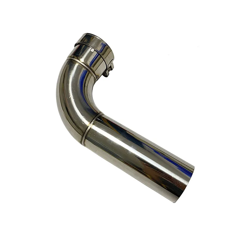 The car accessories The exhaust pipe Stainless steel 90 degree turn pipe The muffler is connected to the elbow