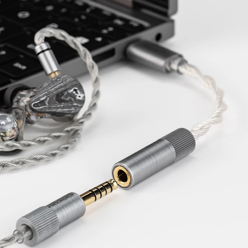 MOONDROP ECHO-B USB C 4.4 مم محمول متوازن بالكامل DAC/AMP 32Bit/384 كيلو هرتز فك تشفير أجهزة الحصاد