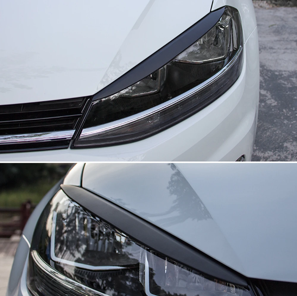 Headlight Eyebrow Headlamp Eyelid Trim For Volkswagen VW Golf 7 VII GTI GTD R MK7 2013-2017 Front Head Light Lamp Lid Cover Brow