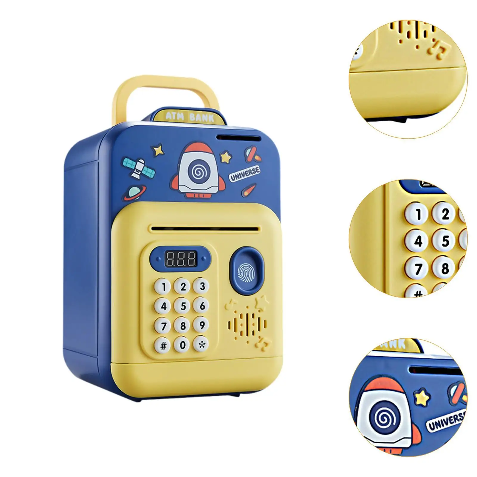 ATM Piggy Bank for Kids, Electronic Money Bank ,Auto Scroll Money ,Stylish Money Box for Ages 3 4 5 6 7 8 Years Old Kids Gift