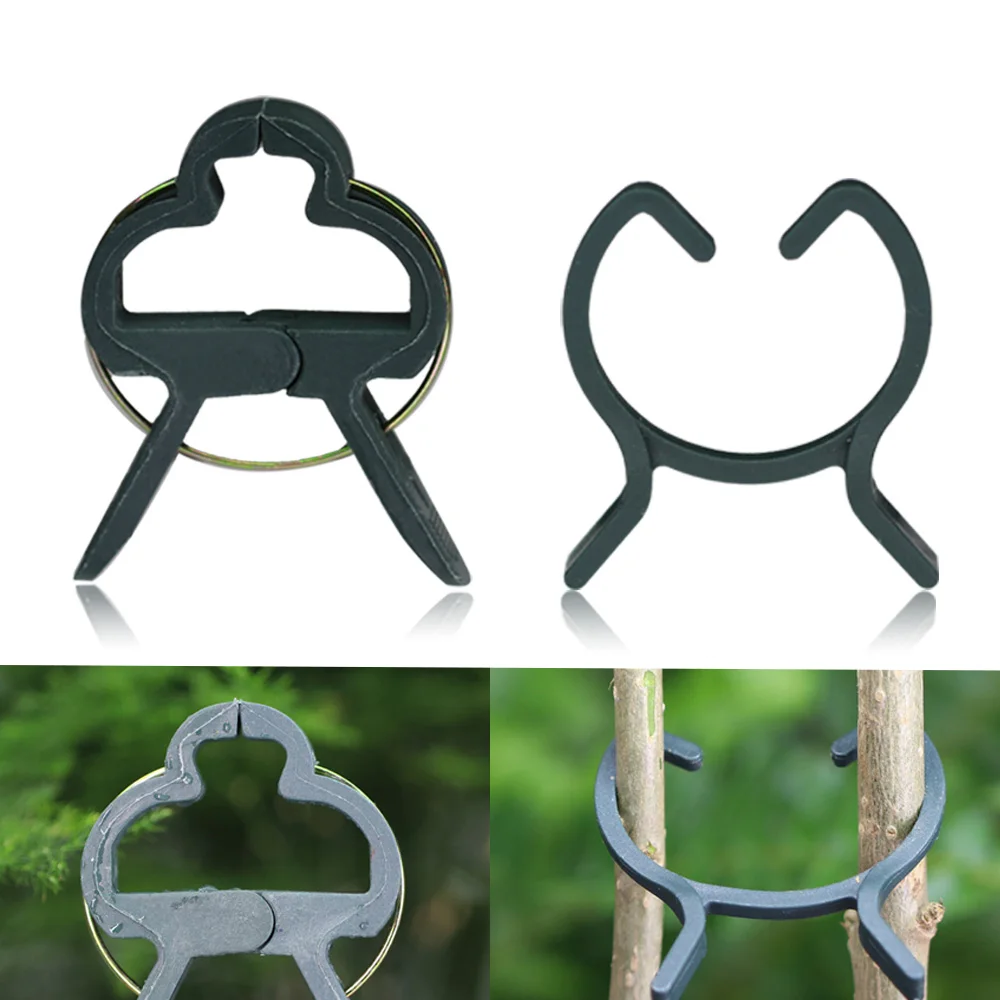 20-100PCS Garden Plant Clip Branch Clamps Flower Phalaenopsis Fastener Plastic Bracket Stems Support Vine Climbing Grow Upright