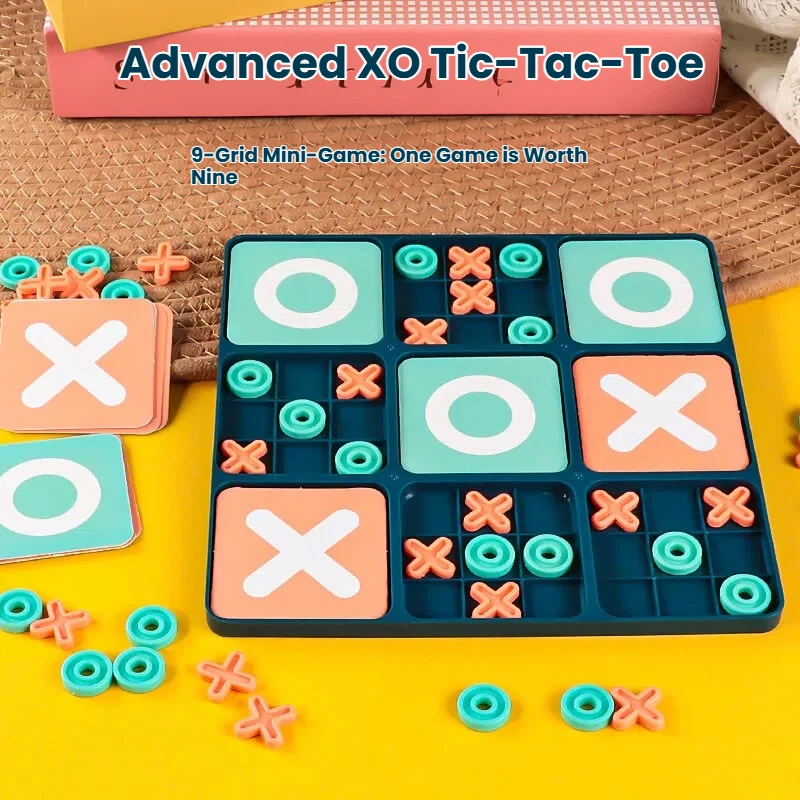 New Tic Tac Toe Strategy Board Game, Classic Two Player Desktop Puzzle Game, Family Interactive Party Brain Game, Christmas Gift