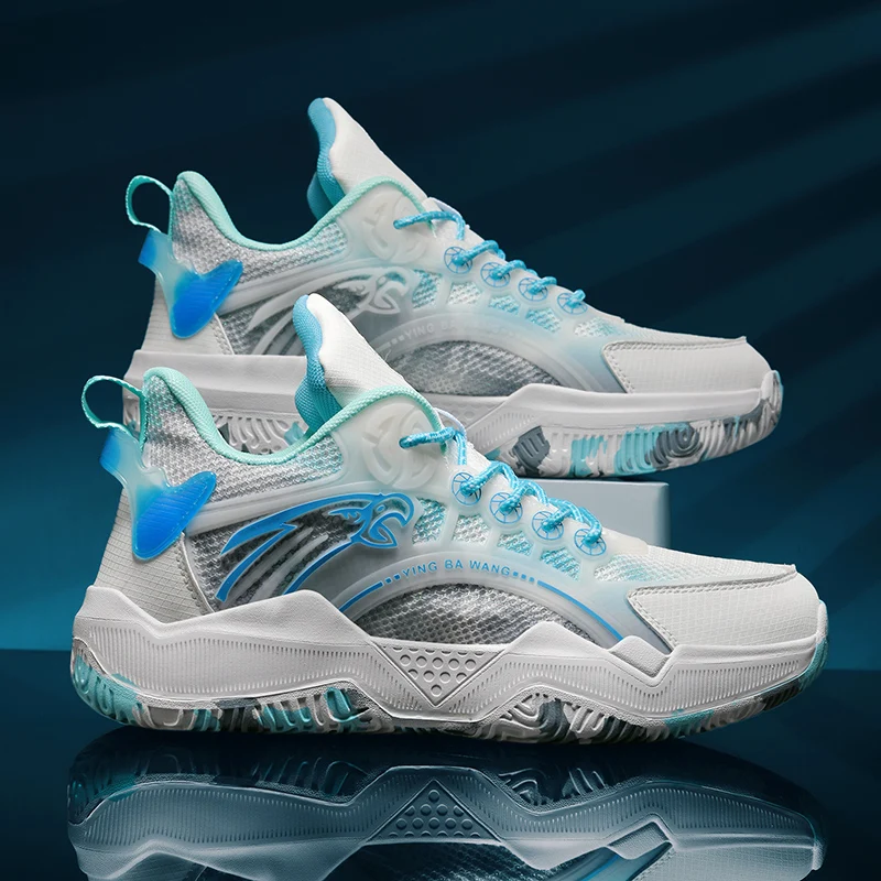 New Basketball Shoes with Cushioning and Shock Absorption, Comfortable and Breathable Casual Sneakers,Sports Shoes for Students