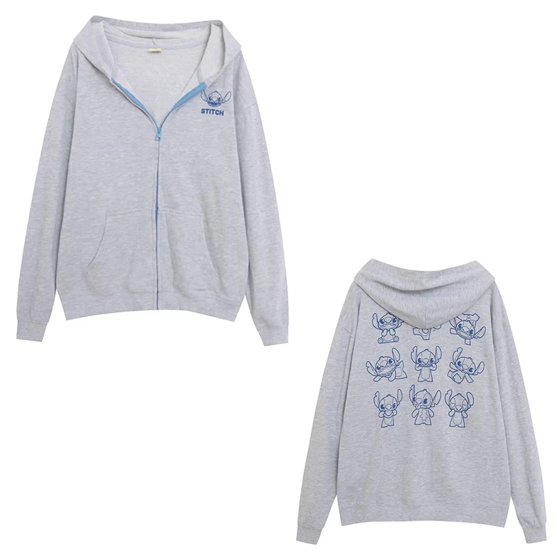 

Модная повседневная толстовка-кардиган с мультяшным принтом, на молнии, с карманами, простая в сочетании, женская, из смесового хлопка и полиэстера.