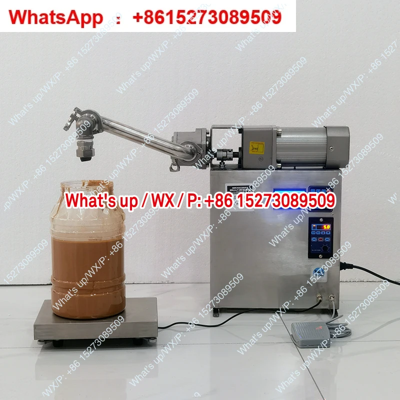 Small Automatic Tahini Paste Honey Pear Paste Weighing Quantitative Packing Machine High Viscosity Liquid Filling Machine