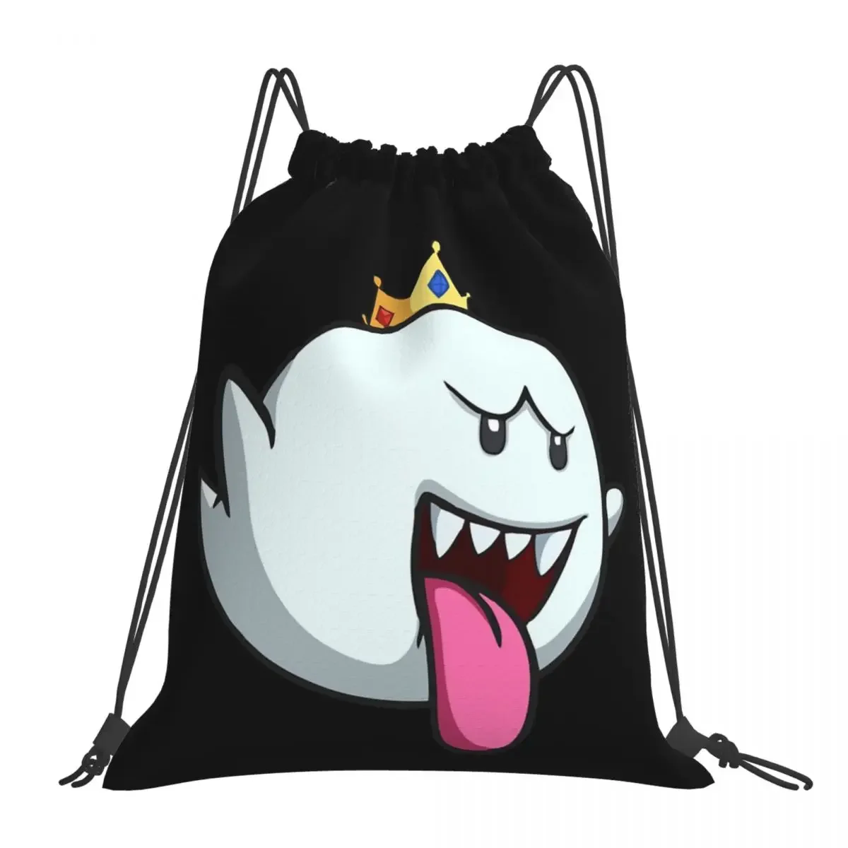 King Boo Throw Blanket Backpacks, Fashion Portable Proximity Wstring Bags, Bundle Pocket, Sports Bag, BookBag, Travel Students