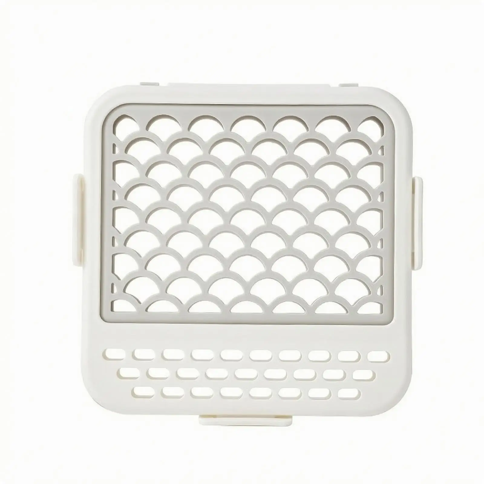 Kitchen Dishwasher Basket with Silicone Mesh Drain Rack Hinged Lid for Small Items Dish Drainer Sink Organizer Utensil Storage