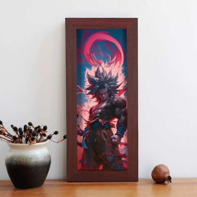 Dragon Ball Cartoon Animation Sun Wukong Frame Home Hanging Painting Porch Decoration Painting Internet Celebrity No Punch