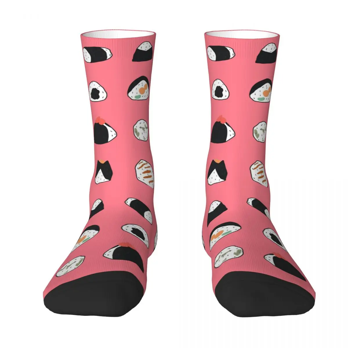 3D printing cosy Unisex Socks,Windproof Onigiri Sushi Food Pattern Interesting Four Seasons Socks