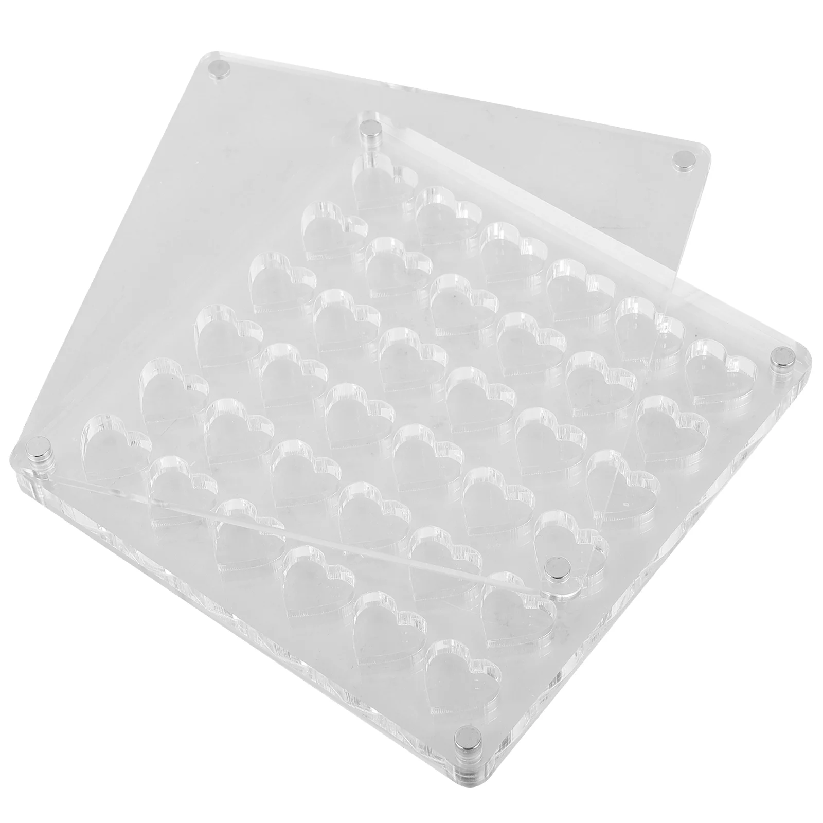 

Earring Holder Box Multi-grid Display Box Transparent Nails Rhinestones Storage Box Acrylic Storage Holder Storage Box