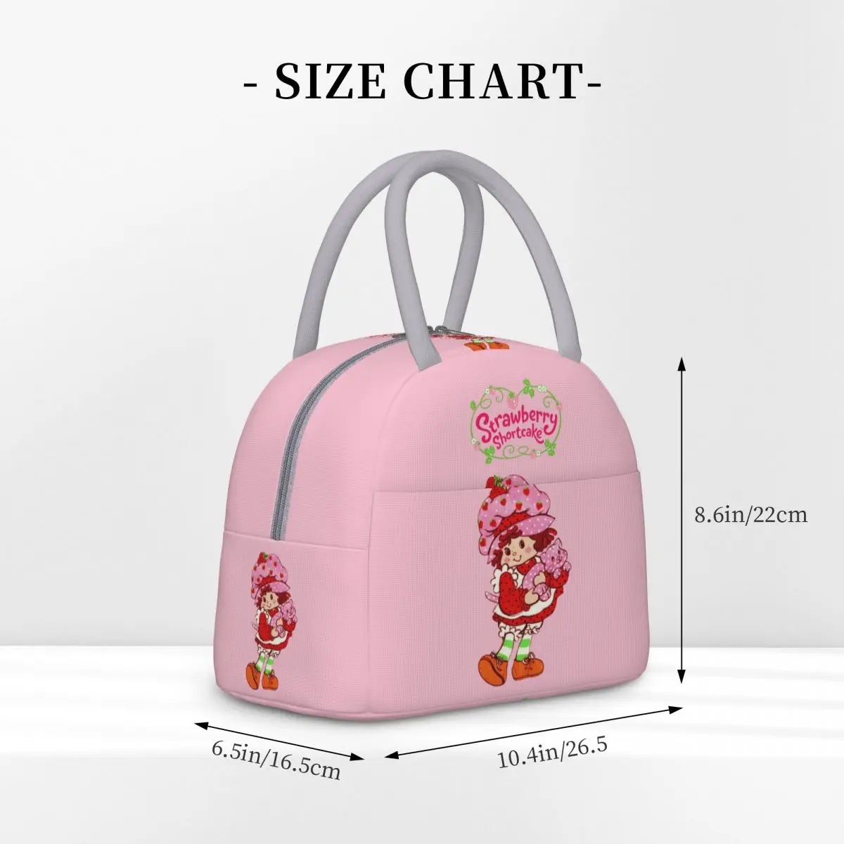 Strawberry Cake Insulated Lunch Bag Food Bag Reusable Thermal Cooler Lunch Boxes For School Office