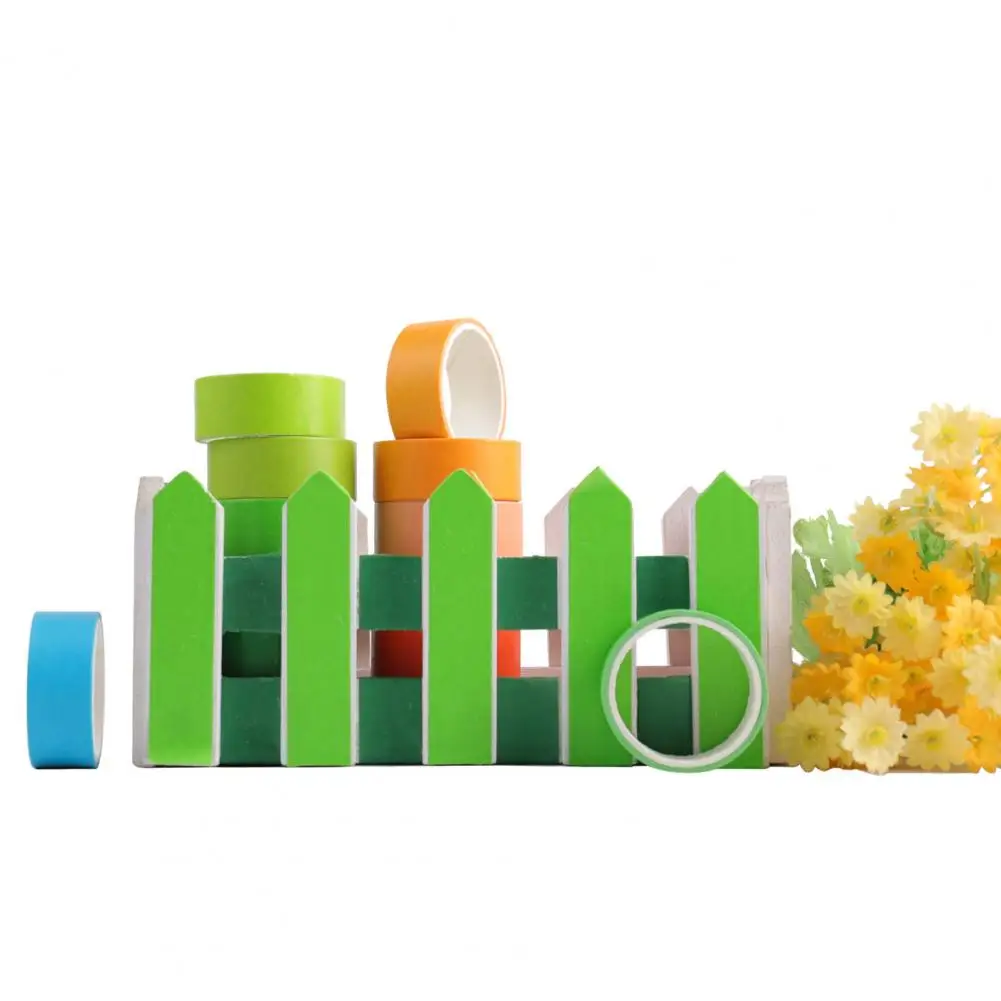 مجموعة شريط المجلات مجموعة شريط اشي ملون لليوميات سكرابوكينغ مشغولات يدوية 48 لفة من قوس قزح للمخططين