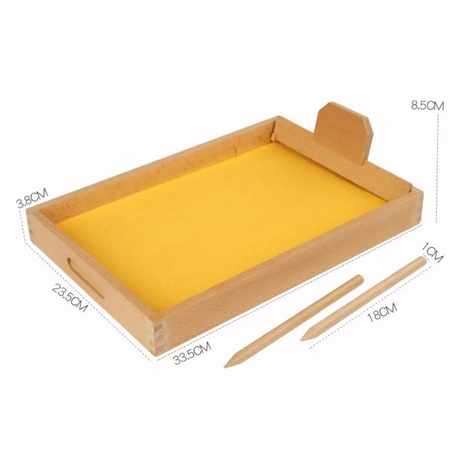 صينية تشكيل الحروف، التعرف على صندوق الكتابة وتمارين الكتابة