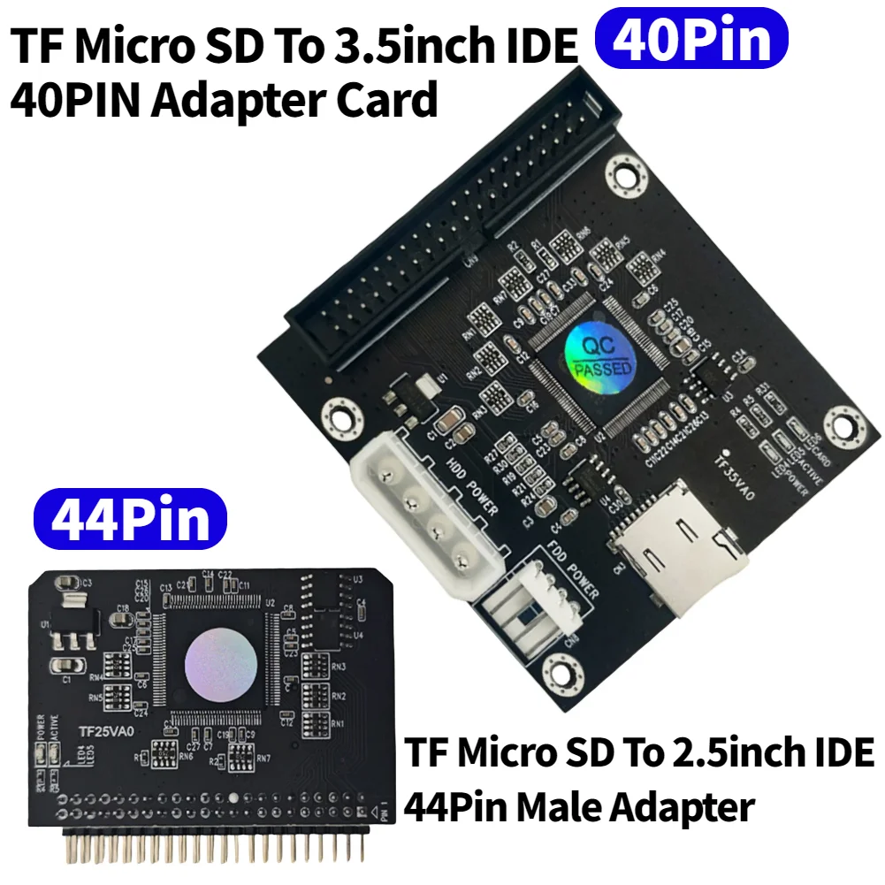 TF Micro SD To 3.5/2.5-inch IDE 40/44PIN Adapter Card SD Memory Card To IDE Hard Disk Drive Male Adapter Embedded Mobile SSD
