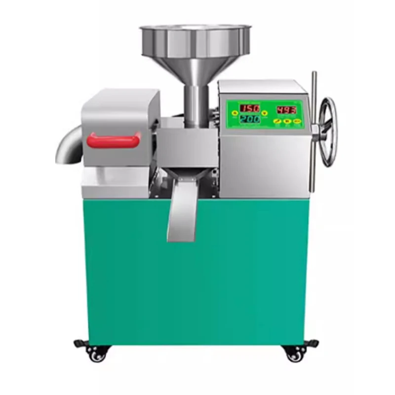 Electric Oil Press Machine Commercial Small Hot Cold Oil Extraction Machine 220/110V Full Automatic Stainless Steel Oil Press