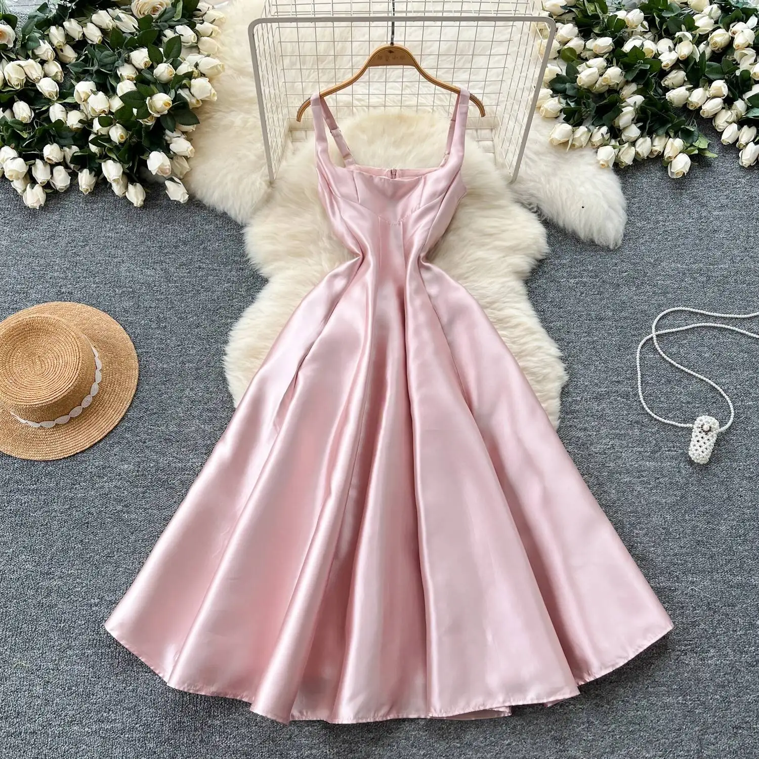 

Women Chic slash neck pleated sweet Sexy Bodycon evening dress Wrap French Fashion Vestidos Summer Elastic Slim