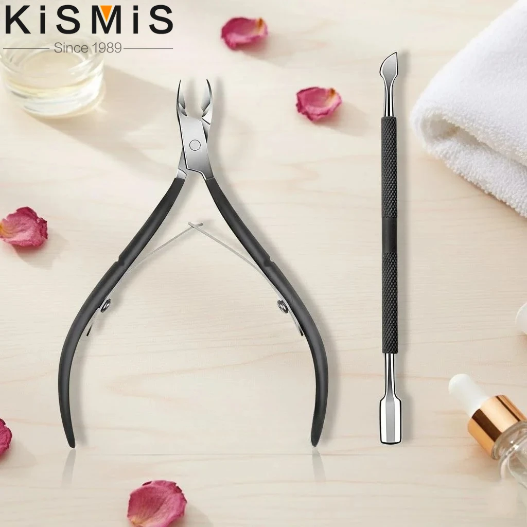 

Набор из 2 инструментов для удаления кутикулы: кусачки и пушер из нержавеющей стали, профессиональные принадлежности для ухода за ногтями