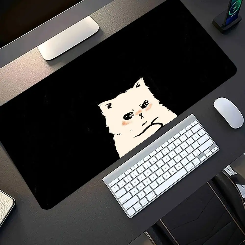 Minimalist Cartoon Cute Cat Large Thickened Mouse Pad Rubber Anti-Slip Computer Desktop Pads Laptop Keyboard PC Accessories