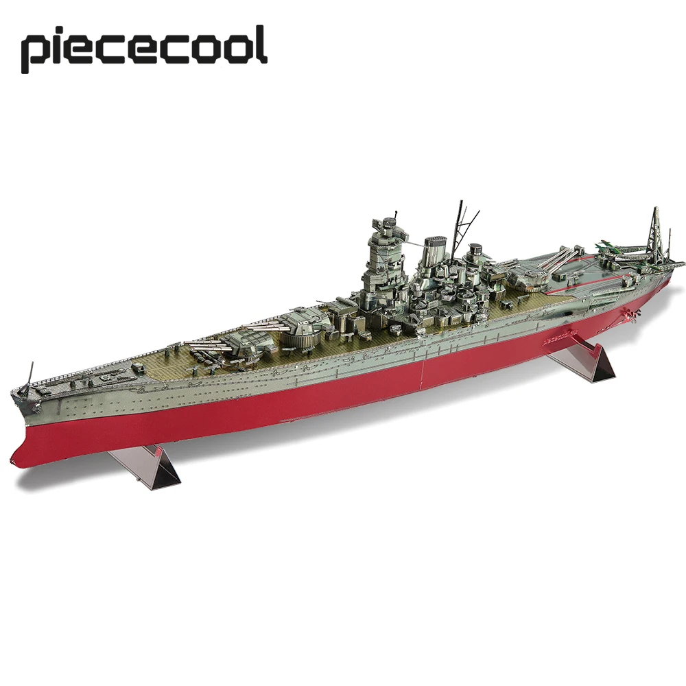 Piececool 3D Metal Puzzle Musashi Battleship Assembly Model Kits Jigsaw DIY Toys Brain Teaser Gifts for Adult